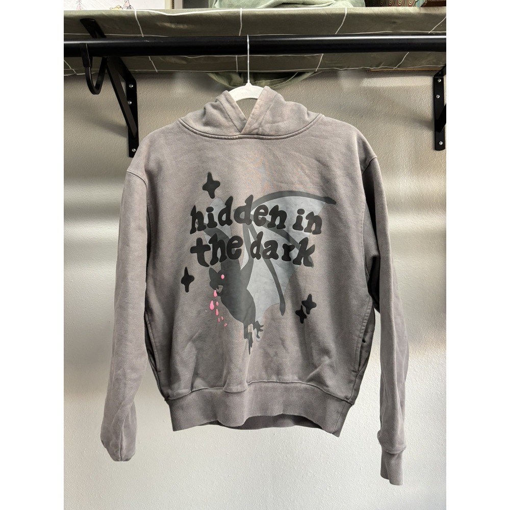 Broken Planet Hidden in The Dark Hoodie Dark Grey Men XS Streetwear Pullover
